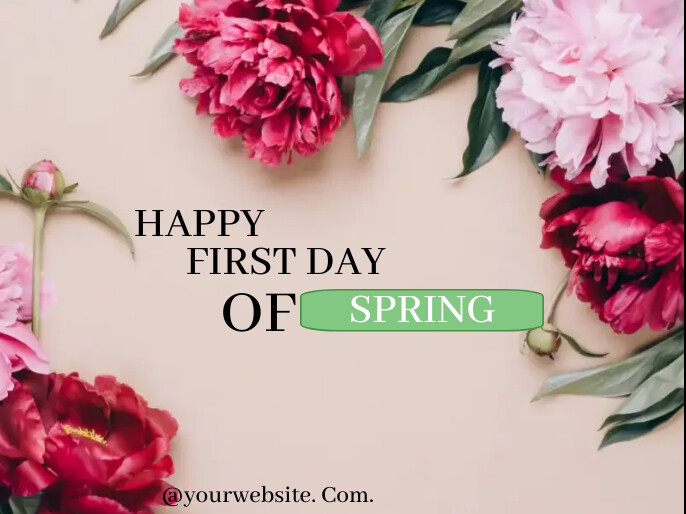 Happy first day of spring flyer design. Template | PosterMyWall