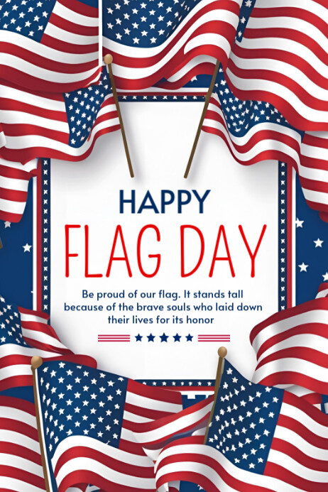 Happy Flag day of America 2025 Iphosta template