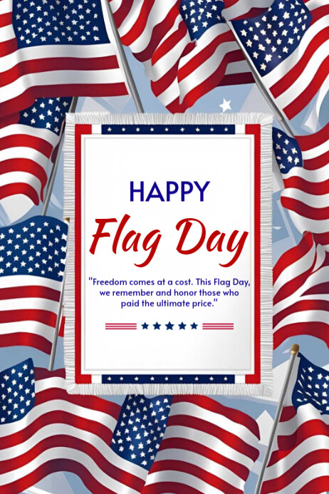 Happy Flag Day of America 2025 Poster template
