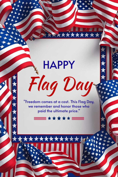 Happy Flag day of America 2025 Poster template