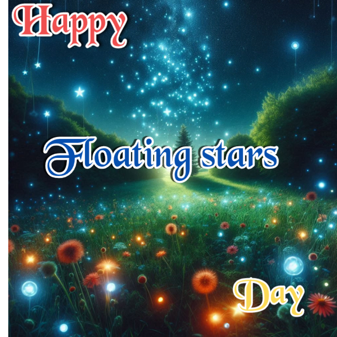 Plantilla de Happy Floating Stars Instagram Post | PosterMyWall