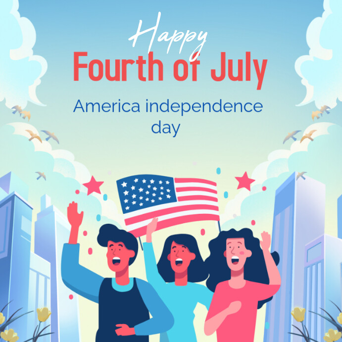 Happy Fourth of July Instagram 帖子 template