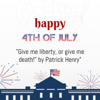 happy fourth of july Instagram 帖子 template