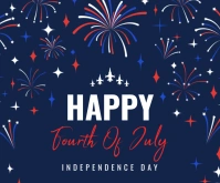 Happy fourth of July Rettangolo medio template