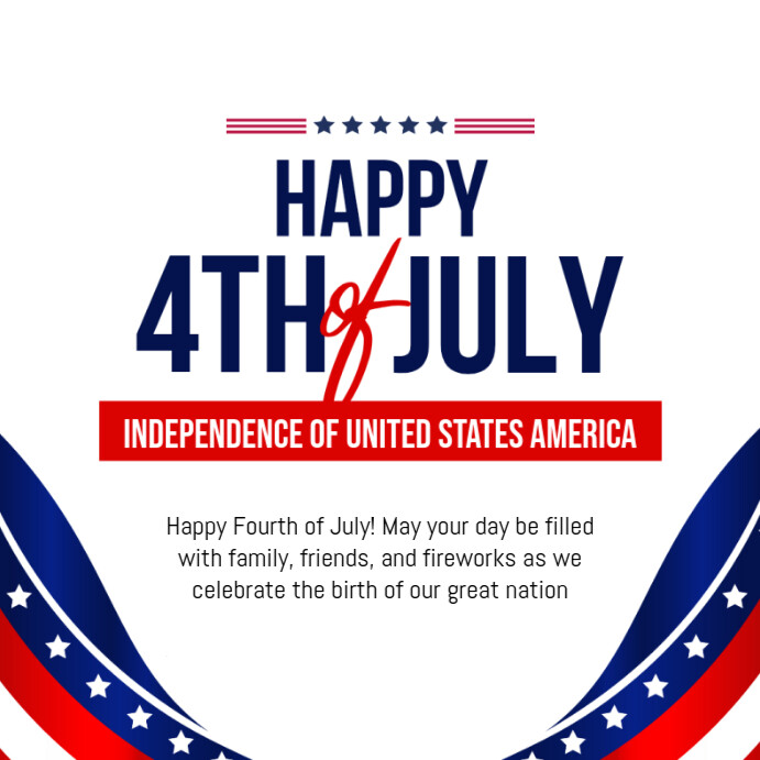 Happy fourth of July Template PosterMyWall