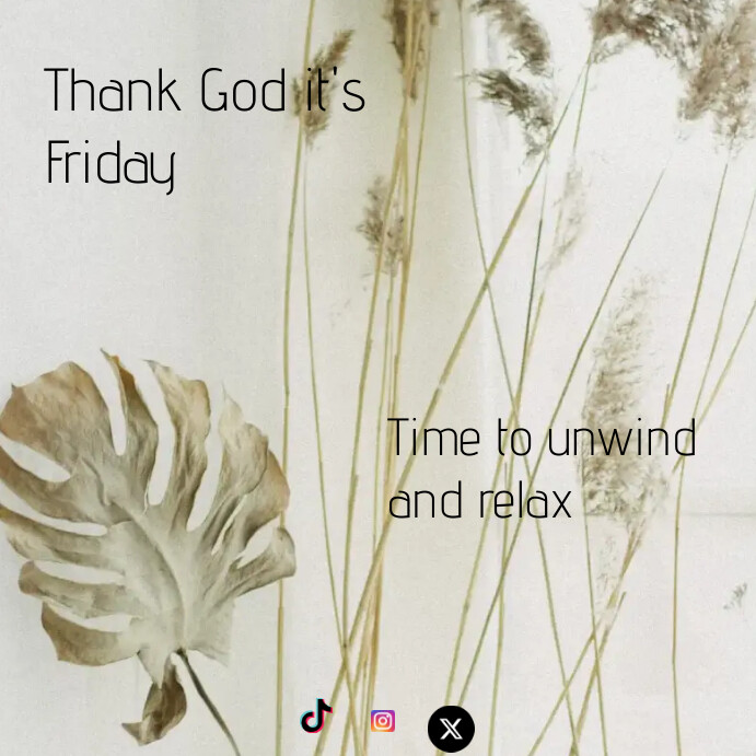 Happy Friday Instagram Post template