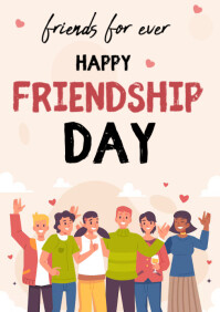 Happy Friendship Day  A4 template