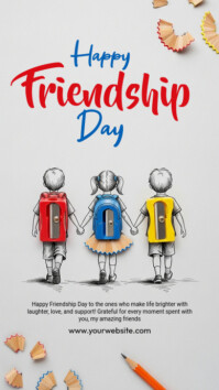 Happy Friendship Day Digital Display (9:16) template