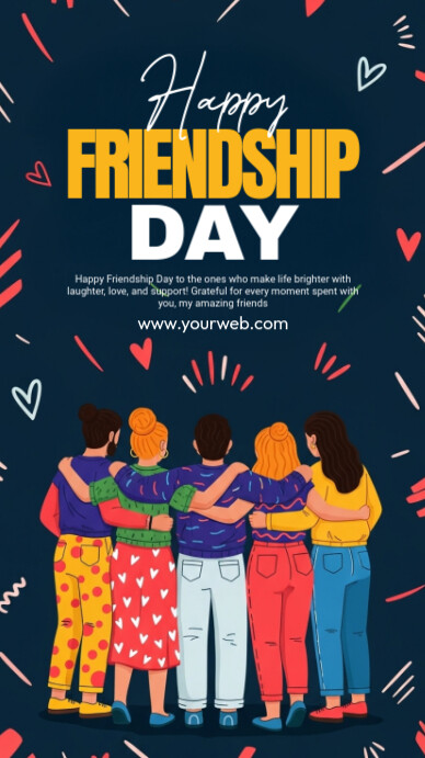 Happy Friendship Day História do Instagram template