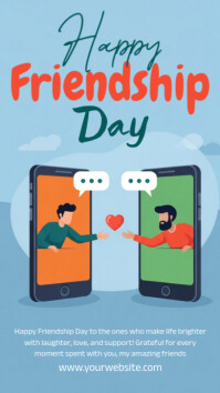 Happy Friendship Day Digital Display (9:16) template
