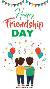 Happy Friendship Day Digital Display (9:16) template