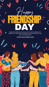 Happy Friendship Day Instagram-verhaal template