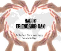 Happy Friendship day Medium Rectangle template
