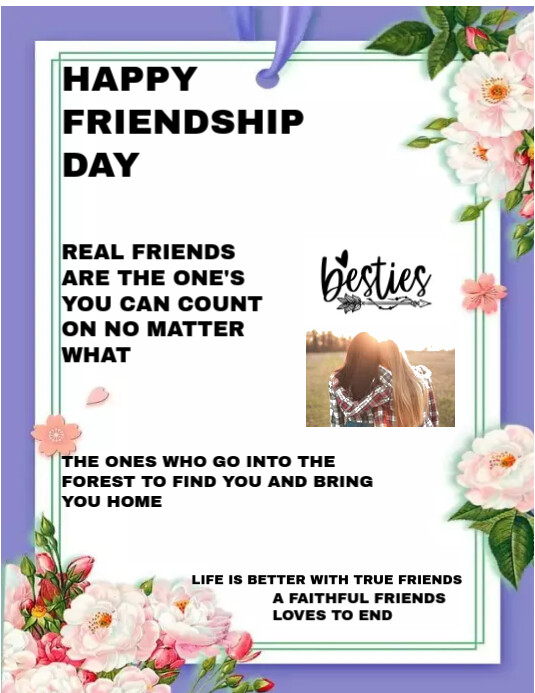 Happy friendship day Pamflet (VSA Brief) template