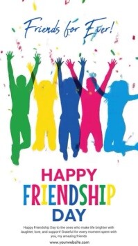 Happy Friendship Day Digital Display (9:16) template