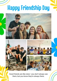 Happy Friendship Day Photo Collage A6 template