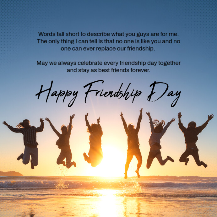 Happy Friendship Day Post Template Instagram-opslag