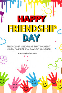 Happy Friendship Day Poster template