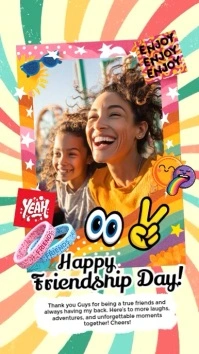 Happy Friendship Day Story Template Indaba yaku-Instagram