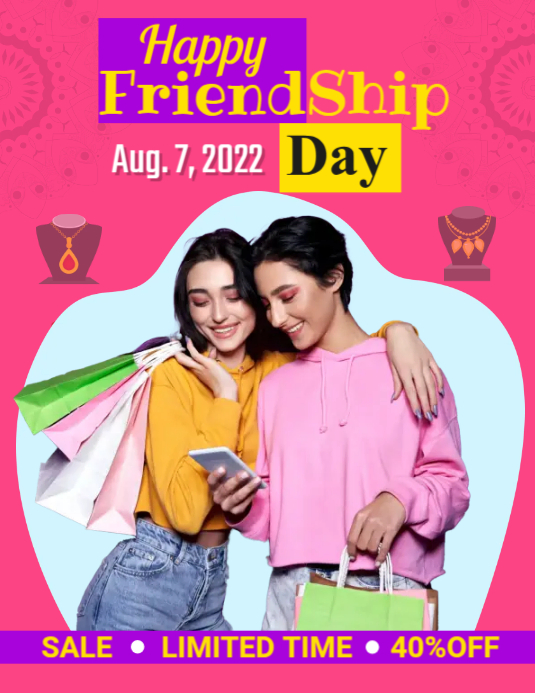 Happy Friendship Sale Ulotka (US Letter) template