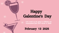 Happy Galentine's Day  Youtube Thumbnail template