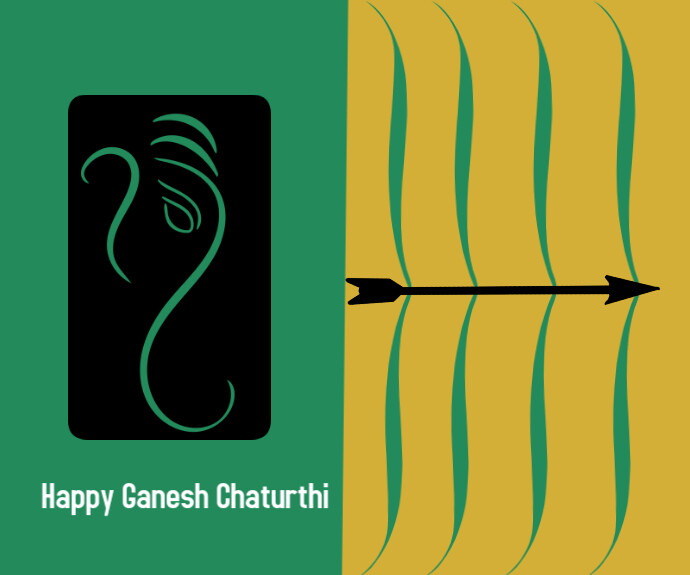 Happy Ganesh Chaturthi Retângulo médio template
