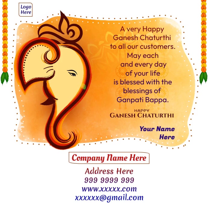 Happy Ganesh Chaturthi wishes Template PosterMyWall Happy Ganesh Chaturthi wishes Template PosterMyWall