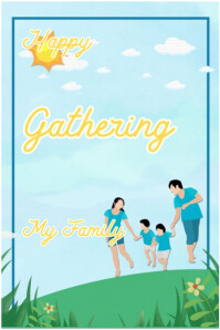 Happy Gathering my family Cartaz template