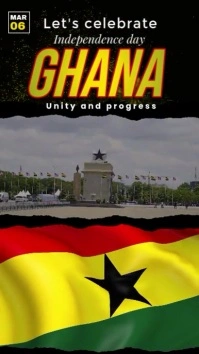 Ghana Independence Day Celebration Poster – March 6th Design Reel Instagram template