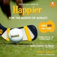 Happy Gilmore Golf special day event design template Kvadrat (1:1)