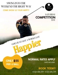Happy Gilmore Golf special day event design template Flyer (US Letter)