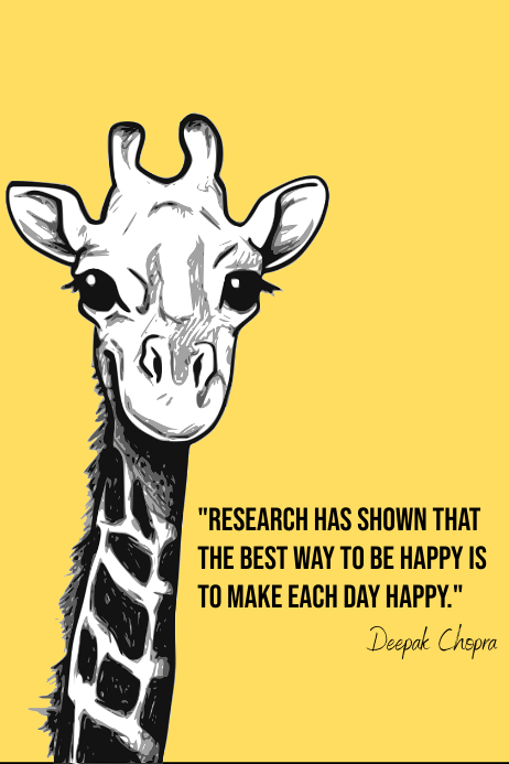 Modele Affiche De Citation Girafe Heureuse Postermywall Modele Affiche De Citation Girafe Heureuse Postermywall