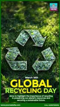 Happy Global Recycling Day Instagram Story template