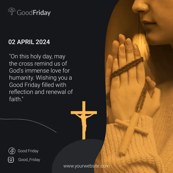 Happy good friday instagram post (1) Template | PosterMyWall
