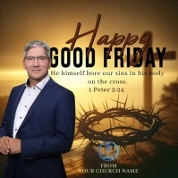 happy good Friday scripture DESIGN TEMPLATE Square (1:1)