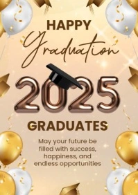 Happy Graduation 2025 Graduates A4 template