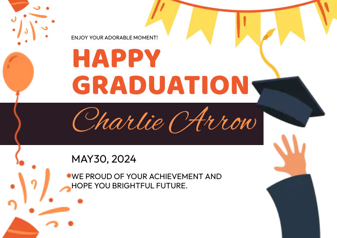Happy Graduation Ads Template | PosterMyWall