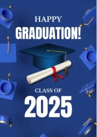 Happy Graduation Class of 2025 A6 template