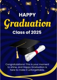 Happy Graduation Class of 2025 A6 template