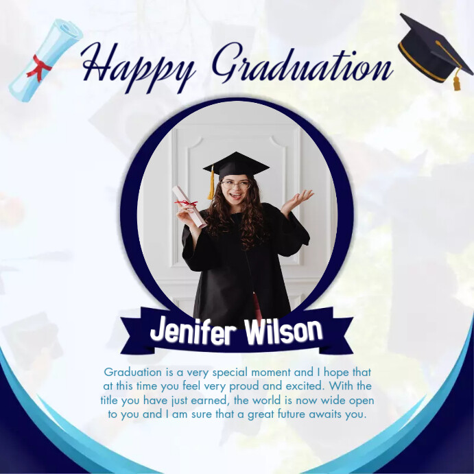 HAPPY GRADUATION GREETING Template | PosterMyWall