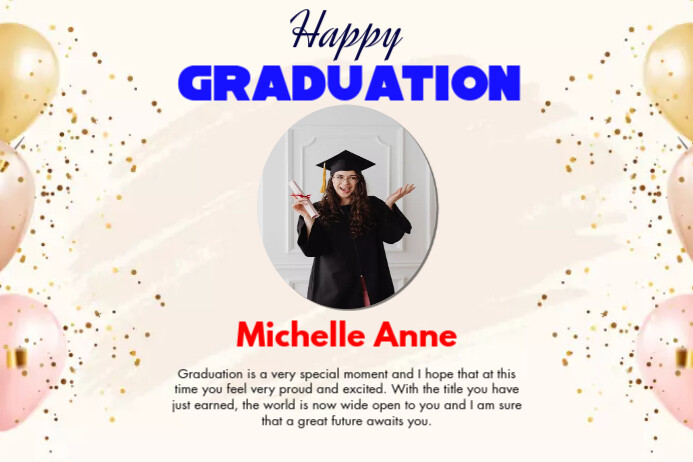 HAPPY GRADUATION GREETING Template | PosterMyWall