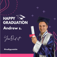 Graduation Announcement Instagram post Template | PosterMyWall