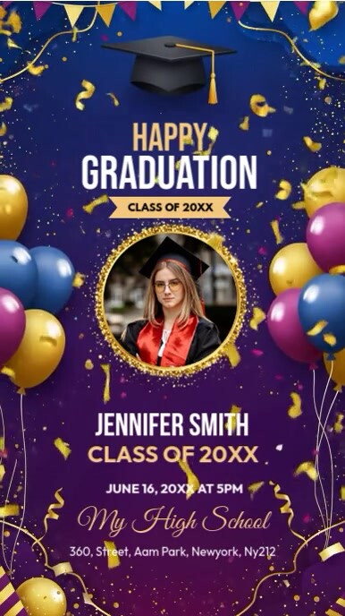 Happy Graduation Instagram Story Template | PosterMyWall