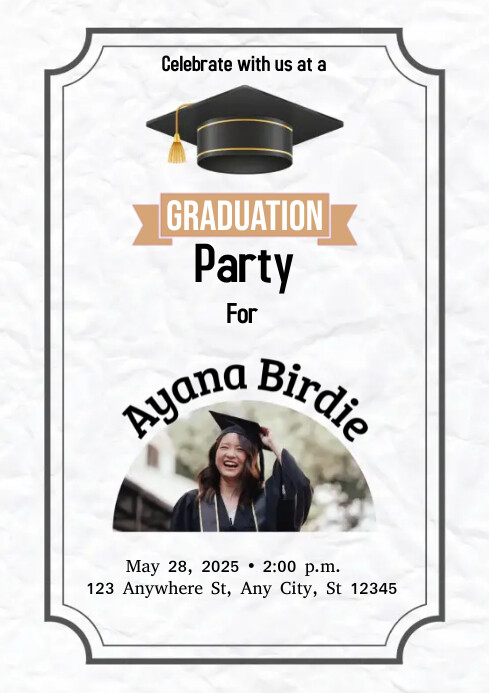 Editable Graduation Layout Happy Graduation party templates | PosterMyWall
