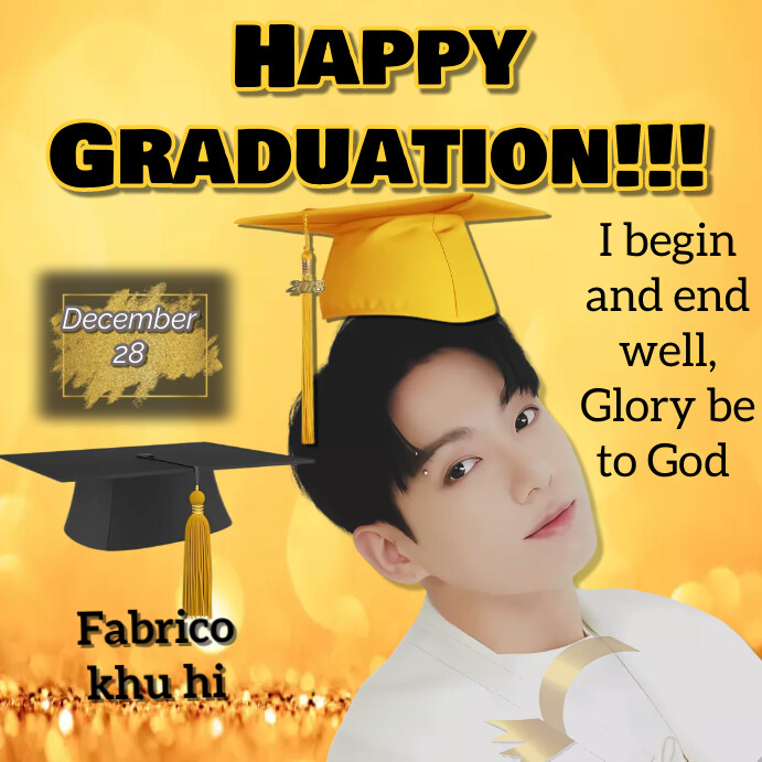 Graduation Simple Post Happy graduation simple template | PosterMyWall
