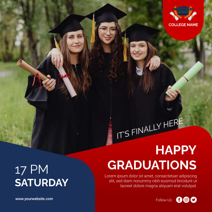 Copy of Happy Graduation Social Media Post | PosterMyWall