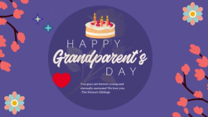 Purple Grandparent's Day Celebration Umbukiso Wedijithali Template