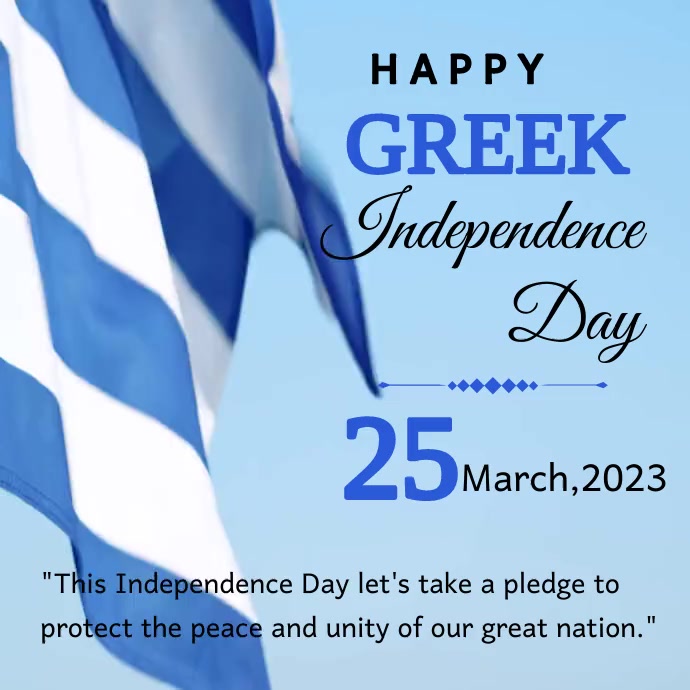 Happy Greek independence day Template PosterMyWall