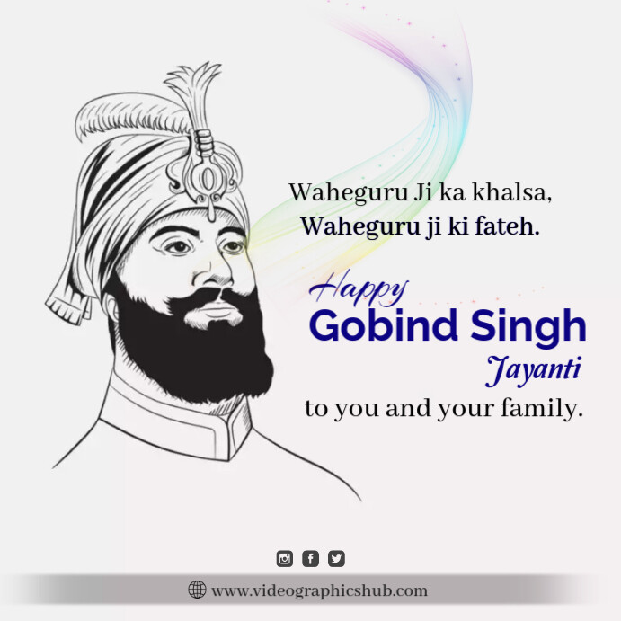 Copy of Happy Guru Gobind Singh | PosterMyWall