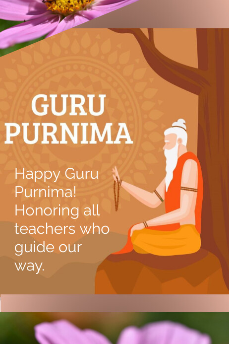 Happy Guru Purnima!, Guru Poornima, Teachers Plakat template